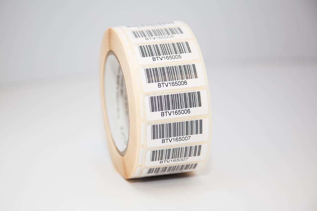 roll of custom barcode labels